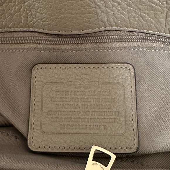 Grey Lambskin Coach New York Handbag - Picture 3 of 4